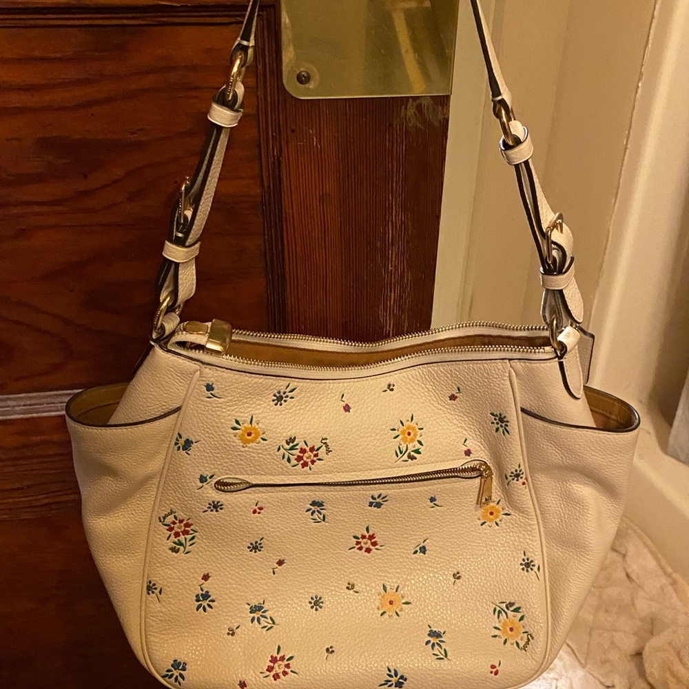 Authenticate Coach Floral Spring Time Shoulder Pu… - image 1